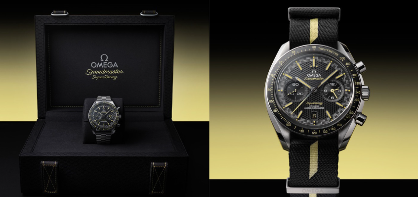 超霸繫列Super Racing腕錶精鋼款是首款搭載歐米茄Spirate超精細走時調節繫統的時計